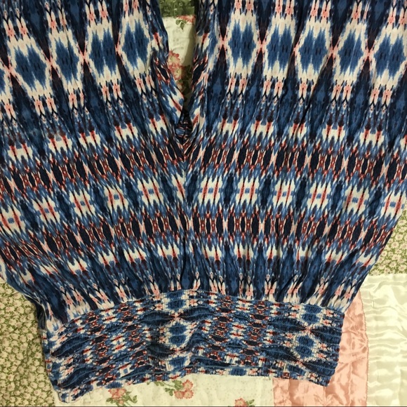 Multi colored elastic waist wide leg pants - Picture 3 of 5